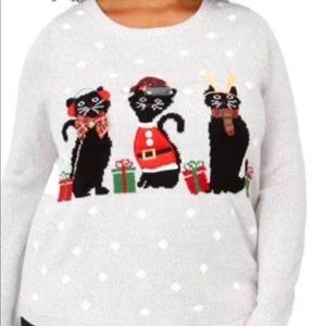 Cat Christmas sweater 3x Karen Scott new 3x
